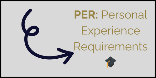 CIMA PER Personal Experience Requirements 