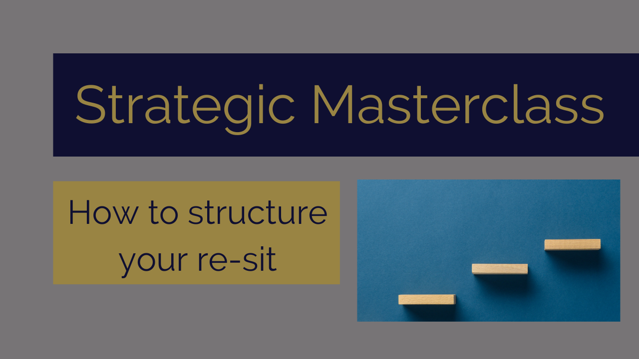 CIMA Revision masterclass Strategic level E3 F3 P3 Resit. How to structure your resit
